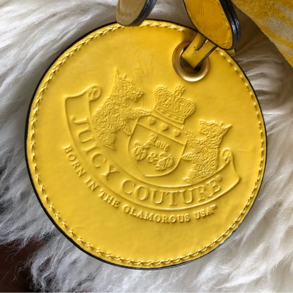 Vintage Juicy Couture Y2K Daisy Velour Patent Trim Handbag